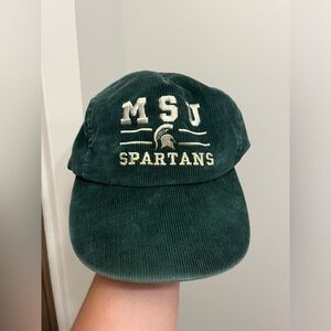 Vintage MSU corduroy ball cap/ stadium hat